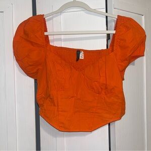 Orange H&M Cropped Top